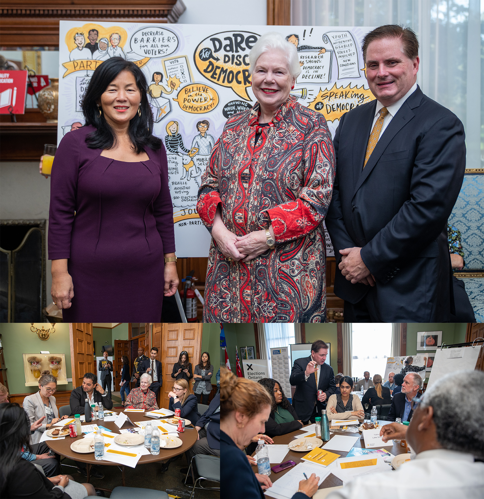 Chief Electoral Officer Greg Essensa and Lieutenant Governor Elisabeth Dowdeswell